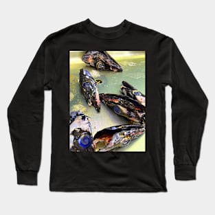 Fish Heads Butcher Market Dead Fish, Gutted Cooking Cooks Sushi Long Sleeve T-Shirt